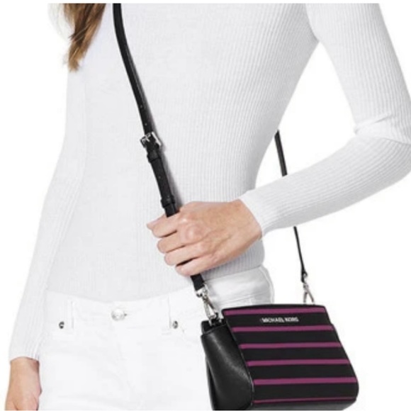 Michael Kors Selma Stripe Mini Messenger - Picture 7 of 7